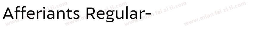 Afferiants Regular字体转换